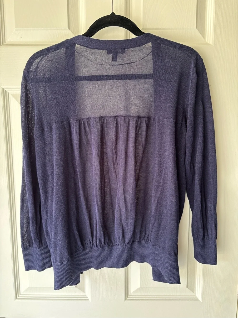Apt. 9 Dark Navy 3/4 Sleeve Open-Front Lightweight Cardigan